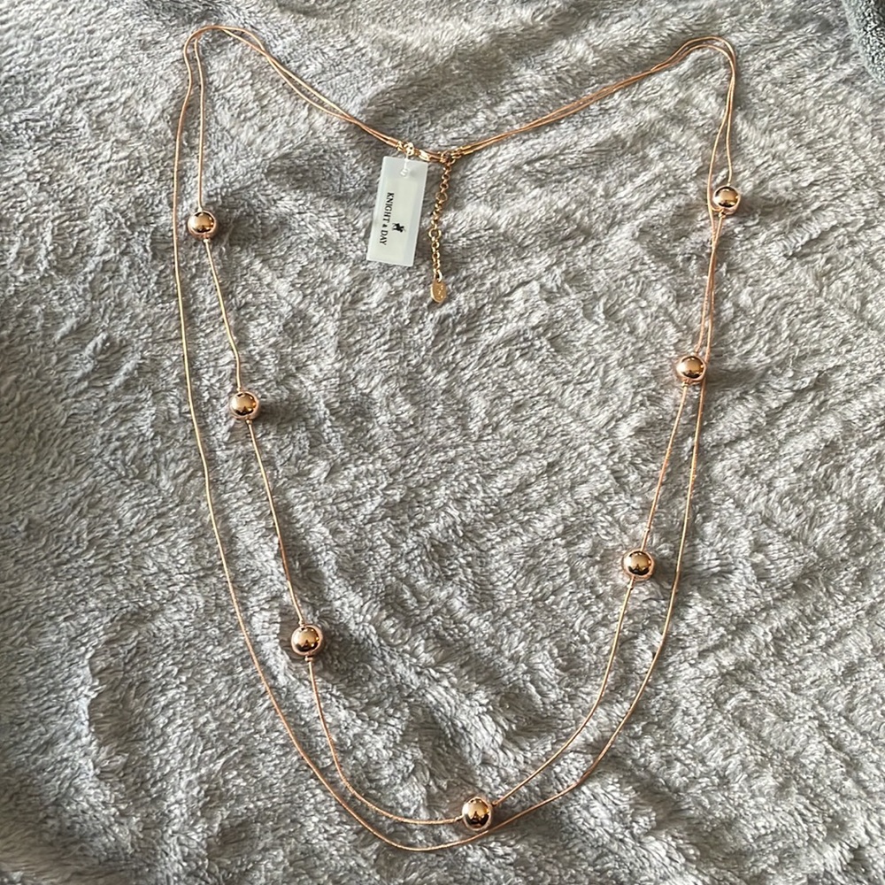 Knight and day jewelry rose gold necklace